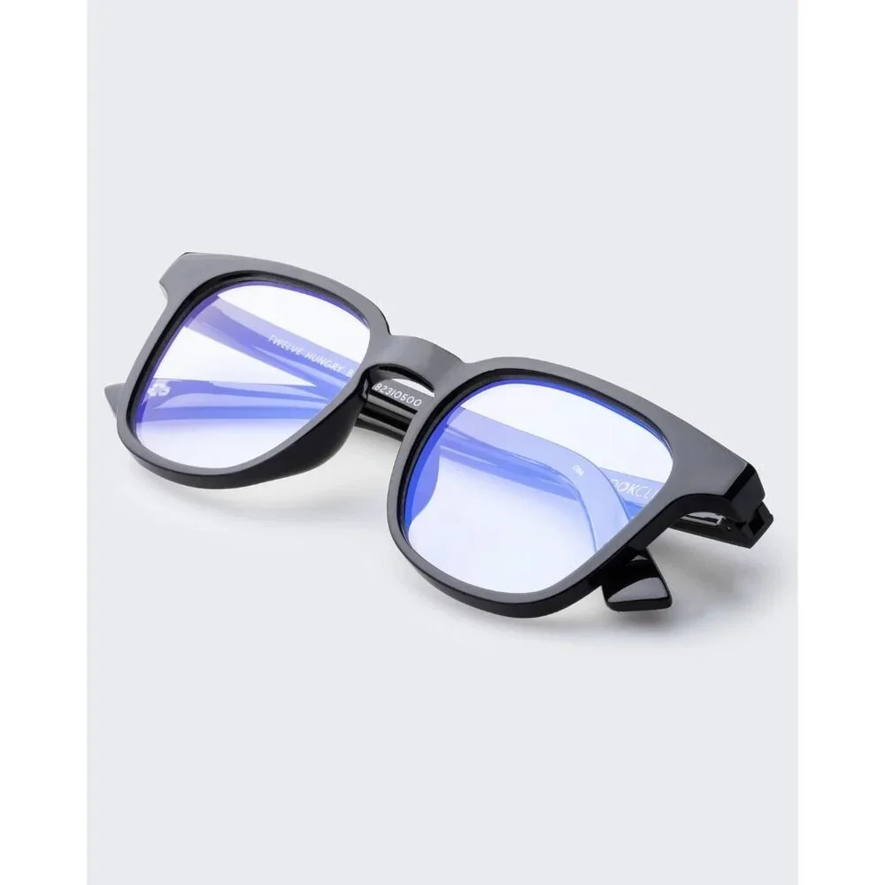 The Book Club Twelve Hungry Bens Glasses in Black One Size New Womens Reading